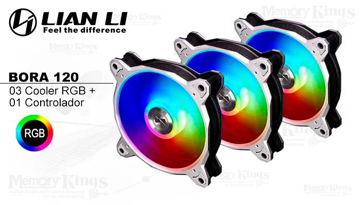 COOLER CASE LIAN LI BORA 120 ARGB 3IN1 C/Cont Sil